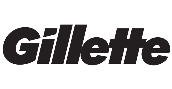 Brand logo for Gillette, a Voiceover.Café client.