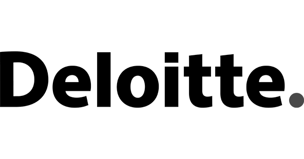 Brand logo for Deloitte, a Voiceover.Café client.