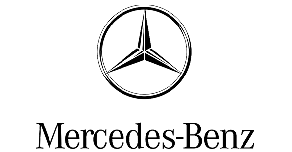 Brand logo for Mercedes Benz, a Voiceover.Café client.