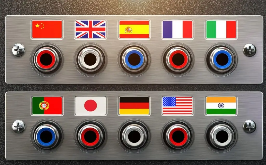 Audio inputs representing different flags